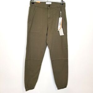 DU/ER Women Live Free Joggers Sz 26 x 28 High Rise Olive Green Cotton